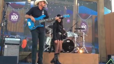 Uprising Live Cover   James Rubel on the Bass Guitar Tomasina Band Knotts Berry Farm Buena Park CA