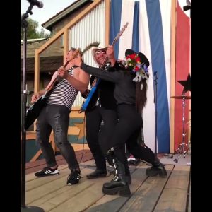 Bad Romance Live Cover - Jim Rubel on the Bass Guitar Tomasina Band Knotts Berry Farm Buena Park CA